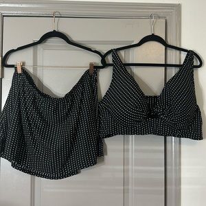 Lane Bryant Polka Dot Bathing Suit SZ 24 and 46DD
